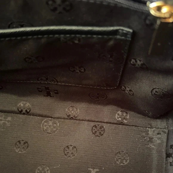 Tory Burch Black Tote Bag with Gold Accents - Picture 5 of 15